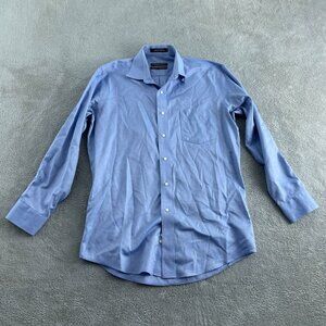 Mens Forsyth Of Canada Blue Non-Iron Tailored Fit Shirt 5582